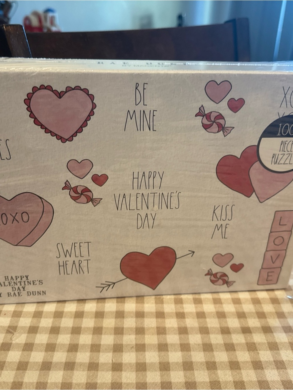 Valentine's Day Heart Puzzle Box - Pink & Red